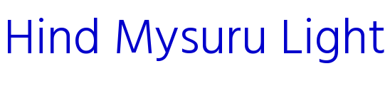 Hind Mysuru Light font
